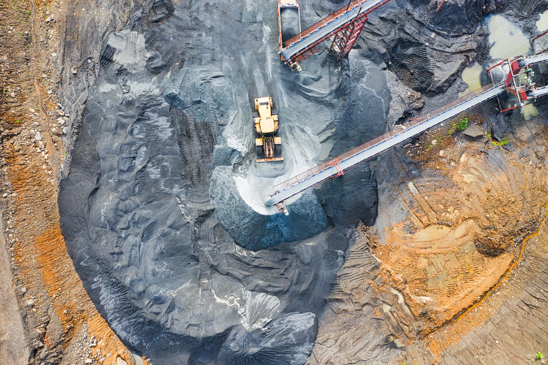 Aerial view of a Central Queensland mine site